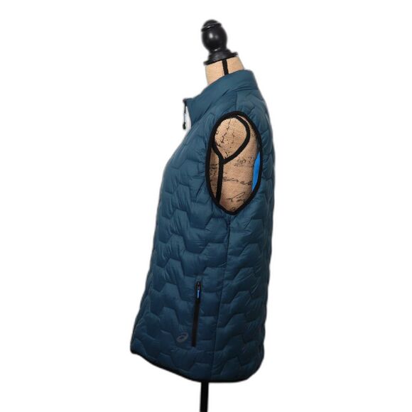 EC asics M Reverse INS Vest Puffer Fleece zip up vest size large - Picture 5 of 9